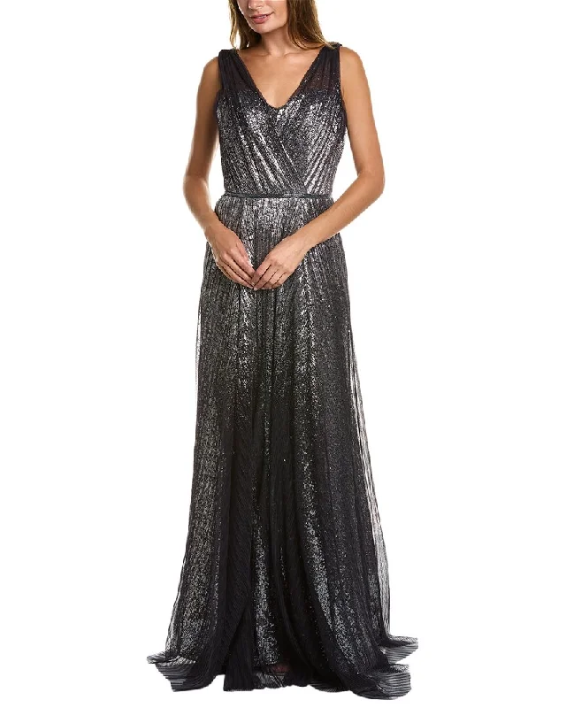 Short prom dresses for a fun look-Rene Ruiz Column Gown