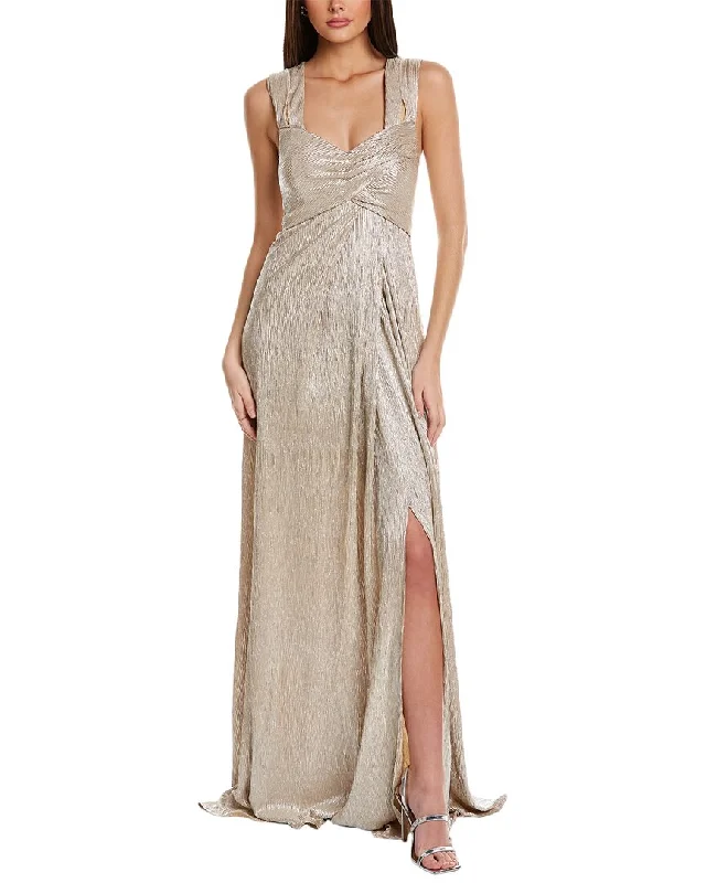 Choosing the right prom dress for your age-Rene Ruiz Metallic Off-The-Shoulder Gown