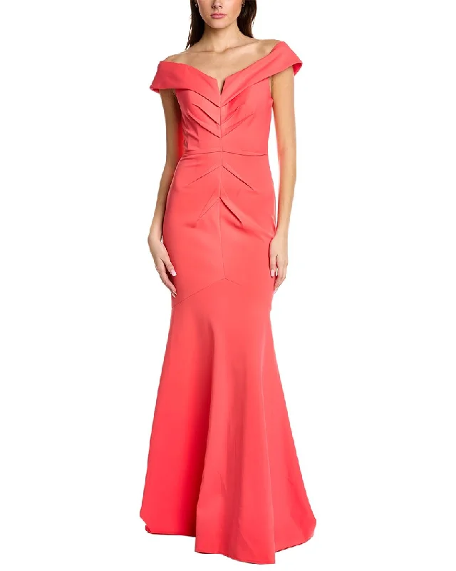 Where to find unique prom dresses-Rene Ruiz Off-The-Shoulder Gown