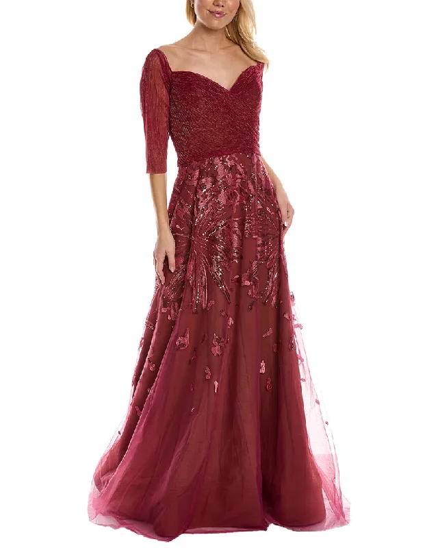 How to pick a trendy prom dress-Rene Ruiz Off-The-Shoulder Gown