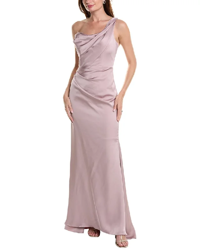 Prom dresses with tulle skirts for a fairytale look-Rene Ruiz One-Shoulder Gown
