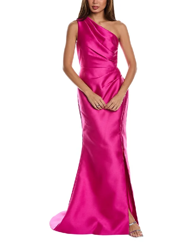 How to match prom shoes with your dress-Rene Ruiz One-Shoulder Gown
