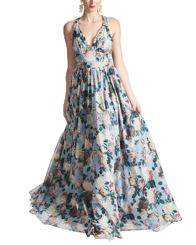 Satin vs. chiffon prom dresses-Sachin & Babi Chiffon Kenzia Gown