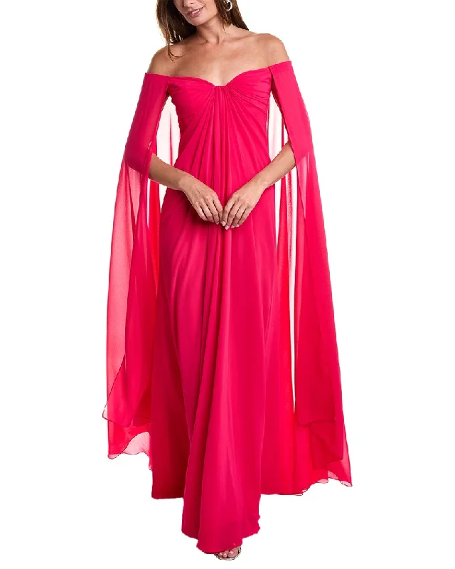 Plus-size prom dresses with flattering cuts-Teri Jon by Rickie Freeman Chiffon Gown Plus-size prom dresses with flattering cuts-Teri Jon by Rickie Freeman Chiffon Gown