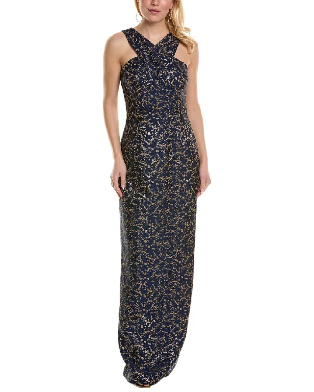 How to make your prom dress stand out-Teri Jon by Rickie Freeman Metallic Jacquard Gown How to make your prom dress stand out-Teri Jon by Rickie Freeman Metallic Jacquard Gown