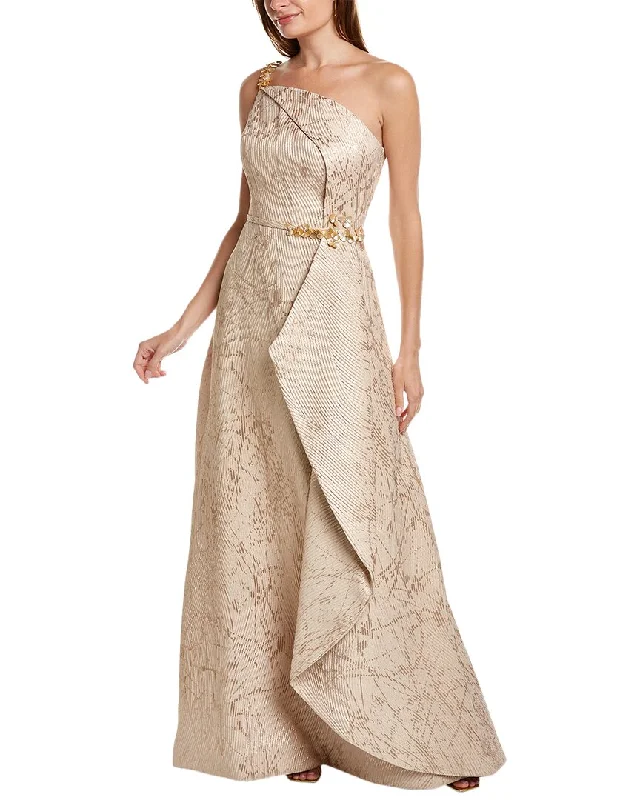 Best prom dresses for different body types-Teri Jon by Rickie Freeman One-Shoulder Gown