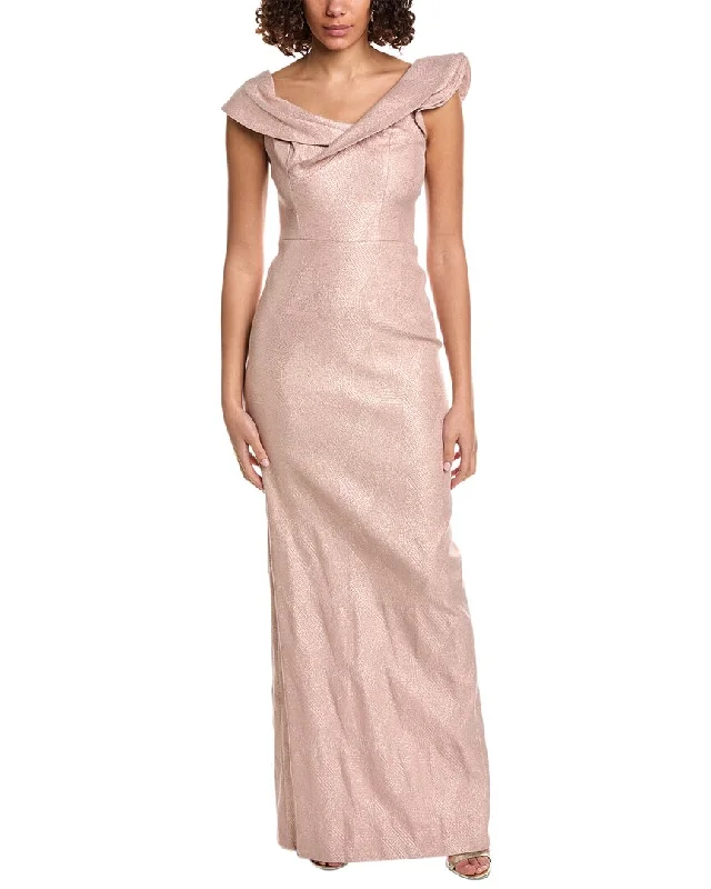 Best shoes to wear with a prom dress-Teri Jon by Rickie Freeman Shimmering Gown
