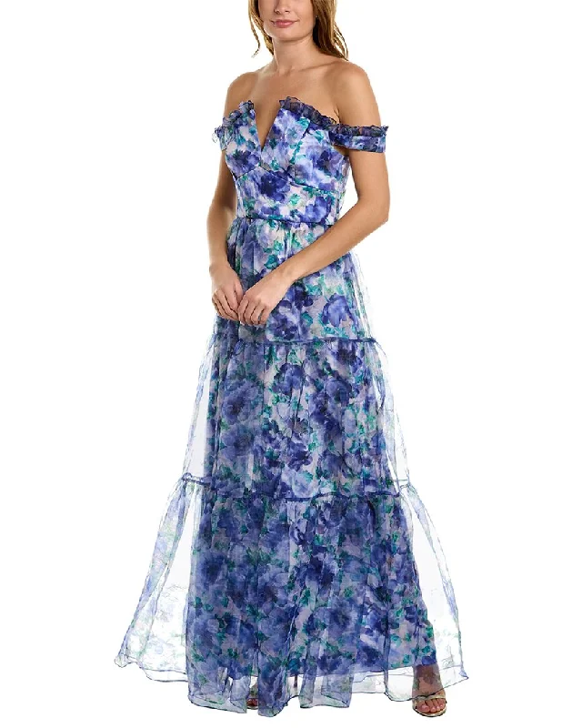 Where to find prom dresses with free alterations-Theia Dionne Organza Gown