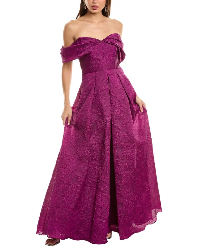 Finding the perfect prom dress for your body shape-Theia Joelle Off-Shoulder Gown