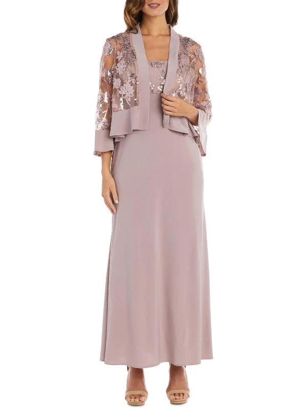 Best brands for prom dresses-Womens 2PC Sequined Evening Dress