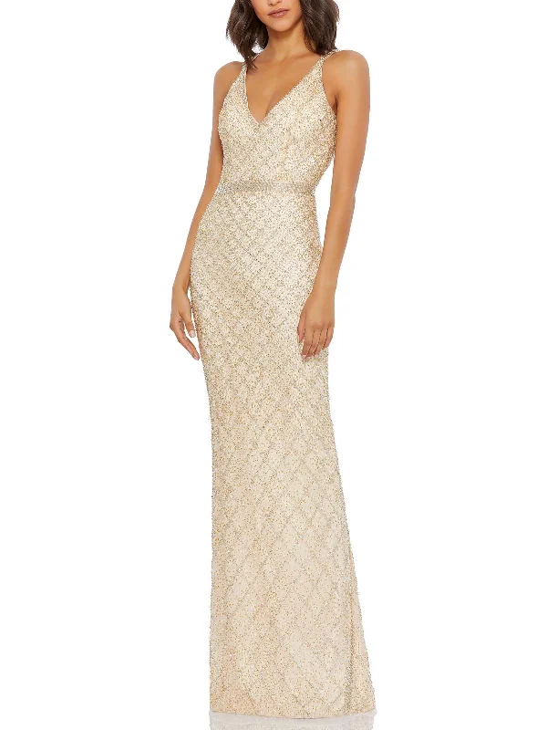 What prom dress colors are in style this year-Womens Beaded Open Back Evening Dress What prom dress colors are in style this year-Womens Beaded Open Back Evening Dress