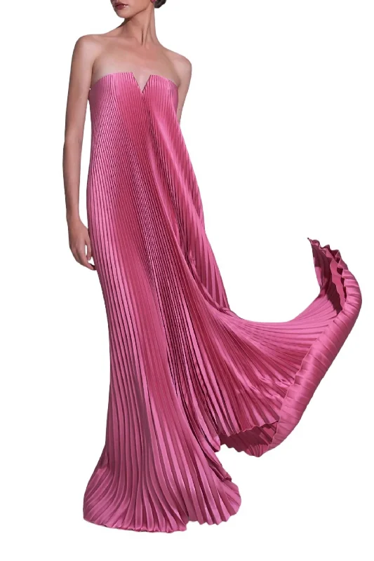 Stunning prom dresses for petite girls-Women's Black Tie Gown Dress In Dusty Rose