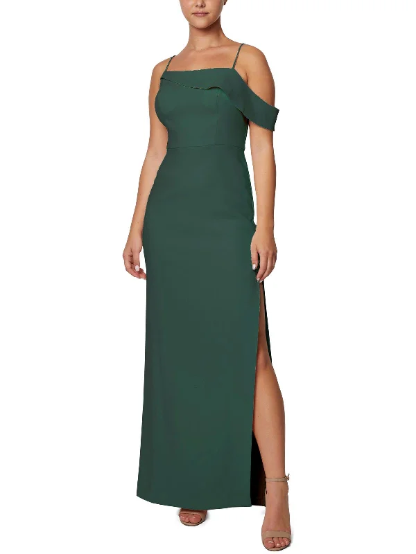 Best prom dresses for your shape and size-Womens Crepe Maxi Evening Dress
