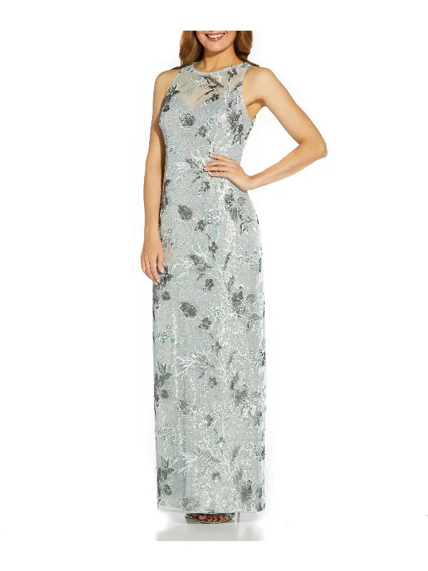 Where to find the perfect prom dress for your figure-Womens Embellished Maxi Evening Dress