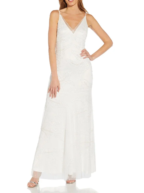 How to make your prom dress stand out-Womens Mesh Maxi Evening Dress