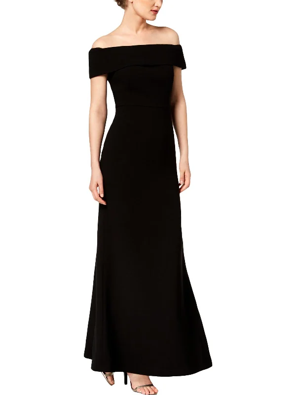 Prom dresses with intricate beading-Womens Off-The-Shoulder Formal Evening Dress