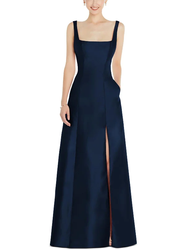 Prom dresses with a modern twist-Womens Panel Maxi Evening Dress