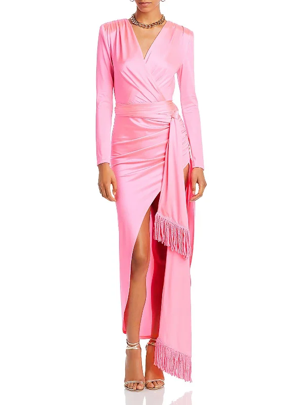 Where to find prom dresses with unique styles-Womens Satin Long Evening Dress