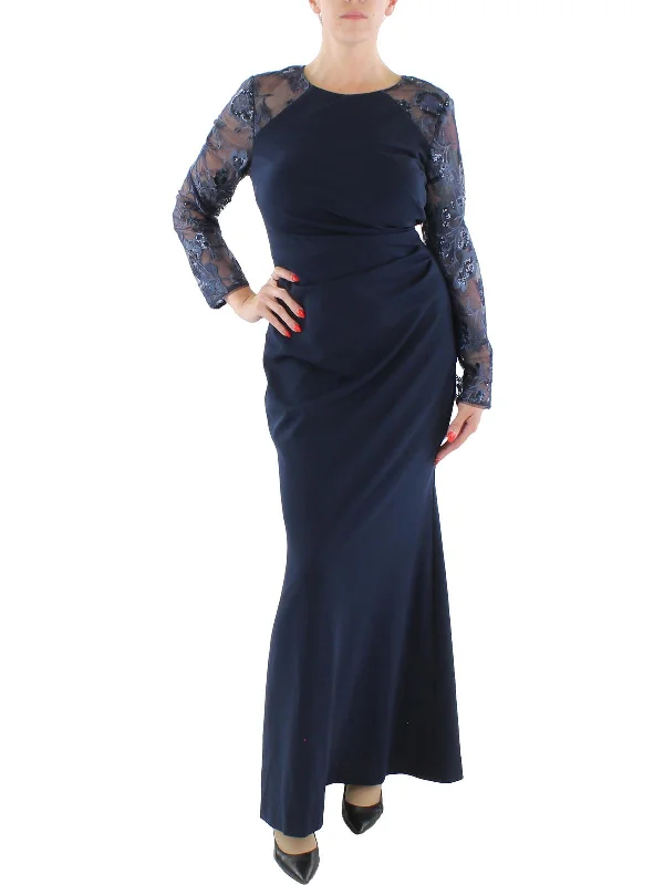 Prom dresses with cape details for a dramatic look-Womens Sequined Formal Evening Dress Prom dresses with cape details for a dramatic look-Womens Sequined Formal Evening Dress