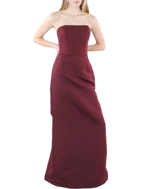 How to pick a prom dress for a black-tie event-Womens Strapless Long Evening Dress
