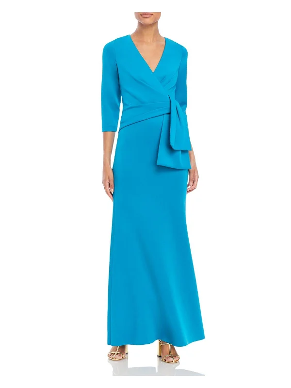 Stunning floor-length prom dresses-Womens V-Neck Long Evening Dress