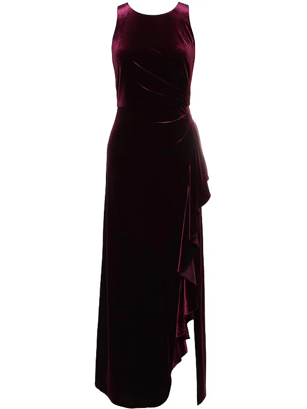 How to pick a prom dress based on your budget-Womens Velvet Cascade Ruffle Evening Dress How to pick a prom dress based on your budget-Womens Velvet Cascade Ruffle Evening Dress