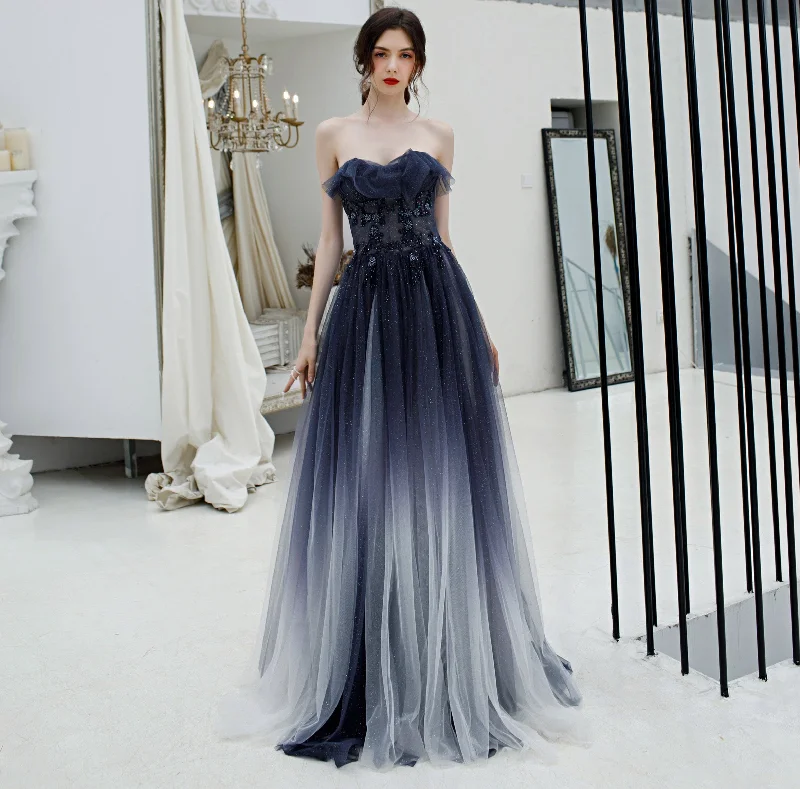 Party Dresses for Yoga PracticeA line strapless tulle long prom dress formal dress 8224 Party Dresses for Yoga PracticeA line strapless tulle long prom dress formal dress 8224