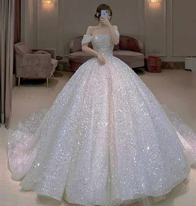 Party Dresses for Family GatheringsAmazing tulle sequins ball gown dress formal dress  8507