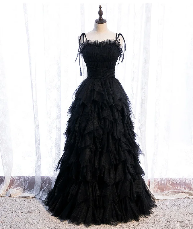 Party Dresses with Beaded EmbellishmentsBlack tulle long prom gown evening dress 8397 Party Dresses with Beaded EmbellishmentsBlack tulle long prom gown evening dress 8397
