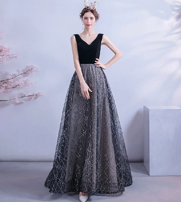Party Dresses with LED LightsBlack velvet sequins long prom dress formal dress 8450 Party Dresses with LED LightsBlack velvet sequins long prom dress formal dress 8450