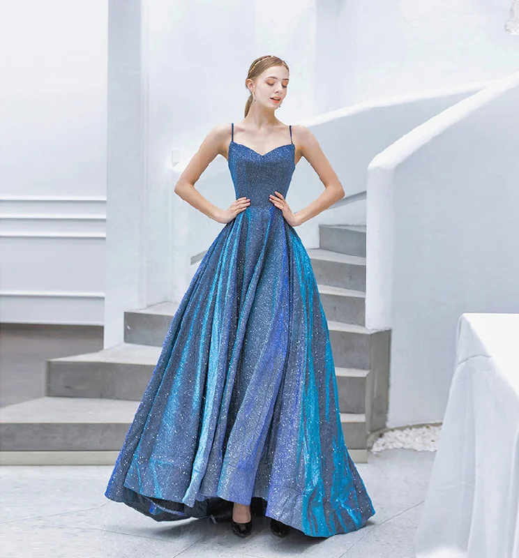 Party Dresses with Tiered LayersBlue sweetheart neck long prom dress, simple evening dress 8142 Party Dresses with Tiered LayersBlue sweetheart neck long prom dress, simple evening dress 8142