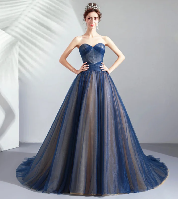 Party Dresses for Networking EventsBlue tulle long prom dress blue evening dress 8431 Party Dresses for Networking EventsBlue tulle long prom dress blue evening dress 8431