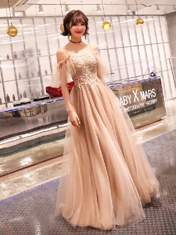 Party Dresses with Gradient ColorsCoffee tulle lace long prom dress evening dress 8212 Party Dresses with Gradient ColorsCoffee tulle lace long prom dress evening dress 8212