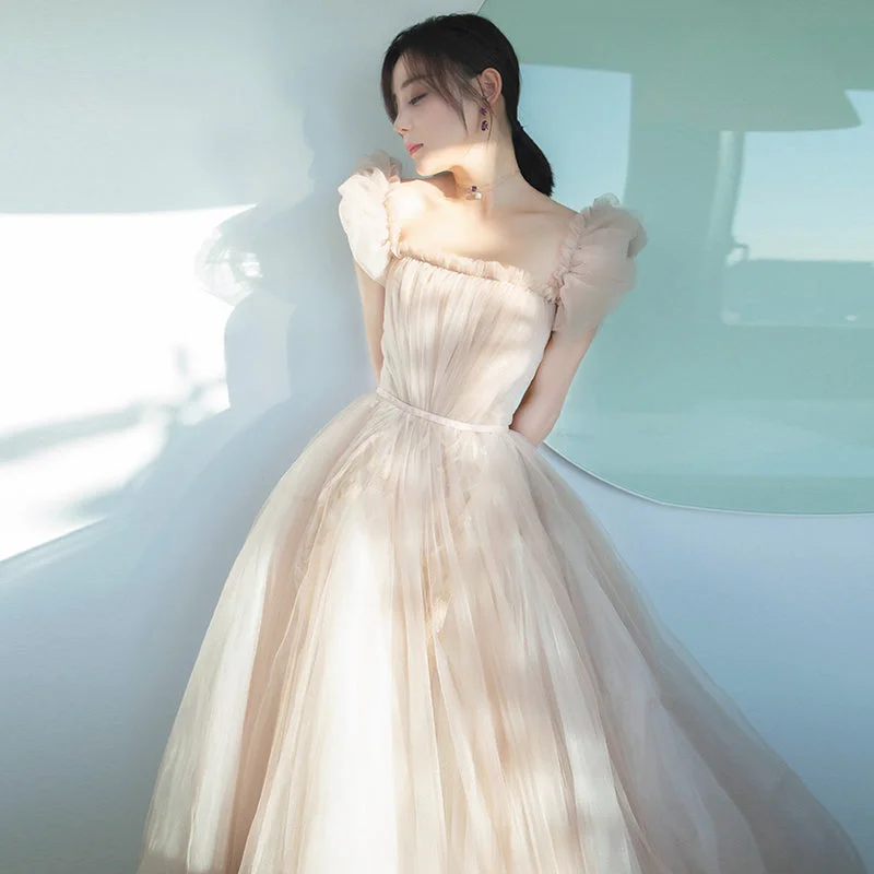 Party Dresses for Morning WearCute tulle A line prom dress evening dress  8363