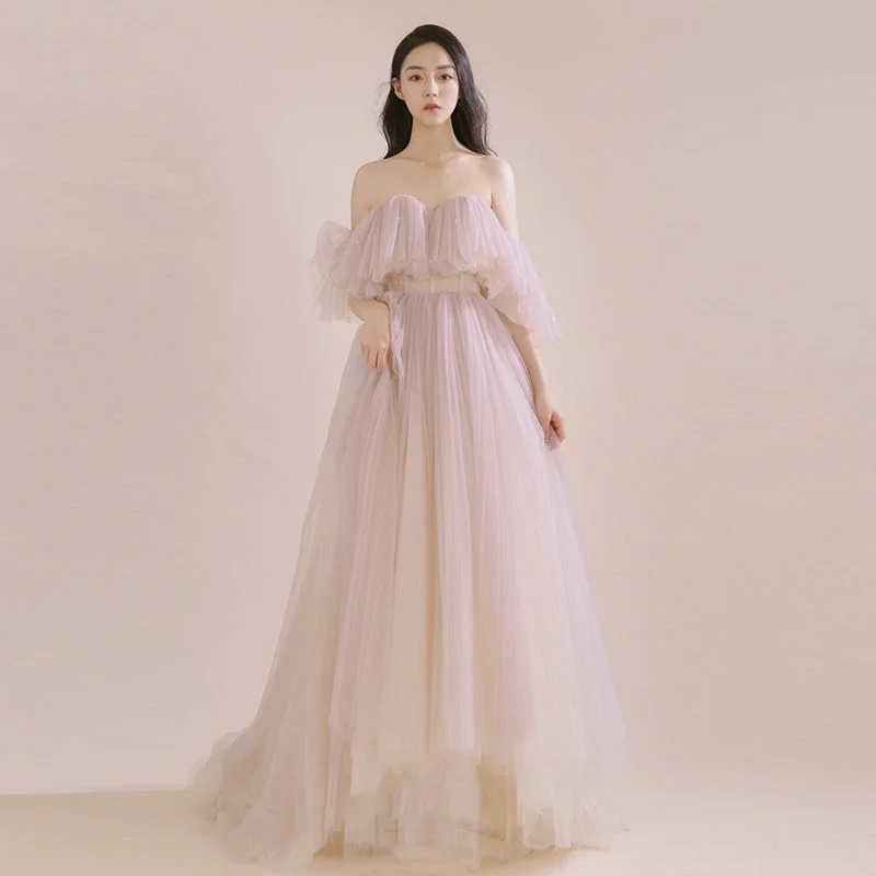 Denim Party DressesCute tulle long prom dress formal dress  8257