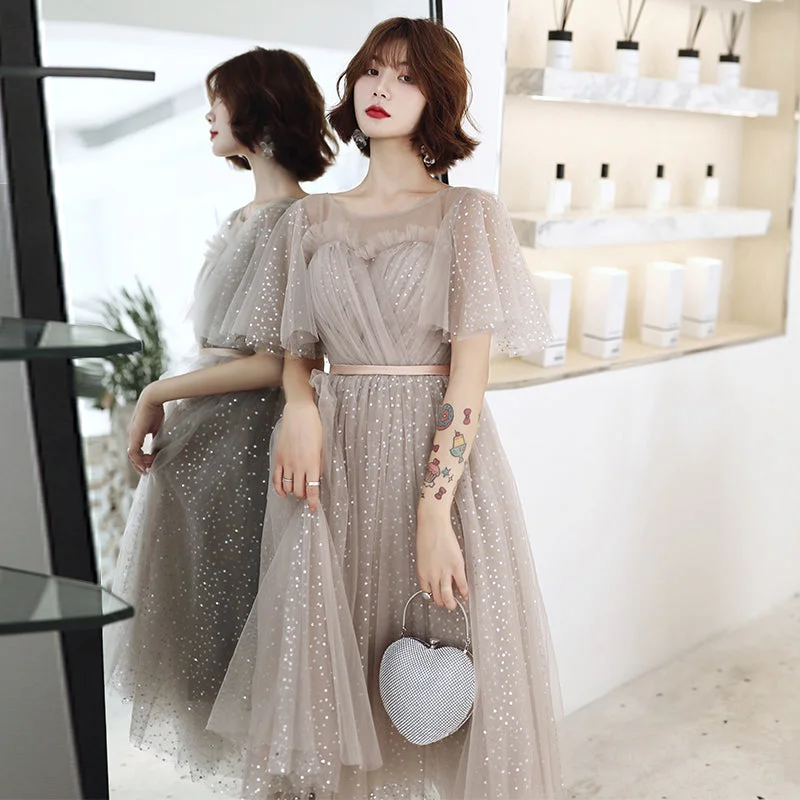 Party Dresses for Halloween CostumesCute tulle sequins short prom dress  8161
