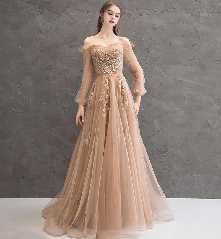 Party Dresses for New Year's PartyElegant tulle lace long prom dress evening dress 8471