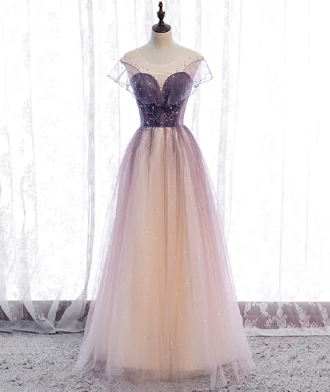 Party Dresses for Semi-FormalElegant tulle sequins prom dress A line evening dress 8376 Party Dresses for Semi-FormalElegant tulle sequins prom dress A line evening dress 8376