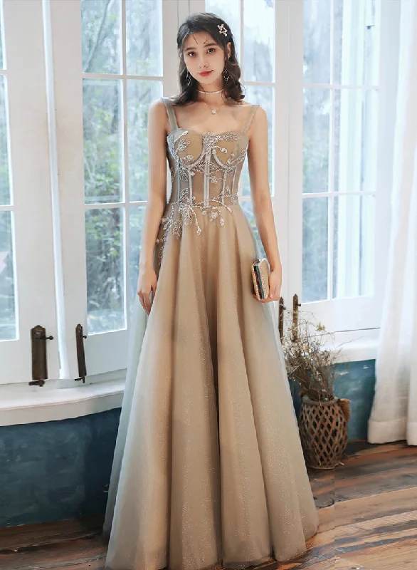 Party Dresses for Traveling AbroadLovely tulle lace long prom dress evening dress  8486