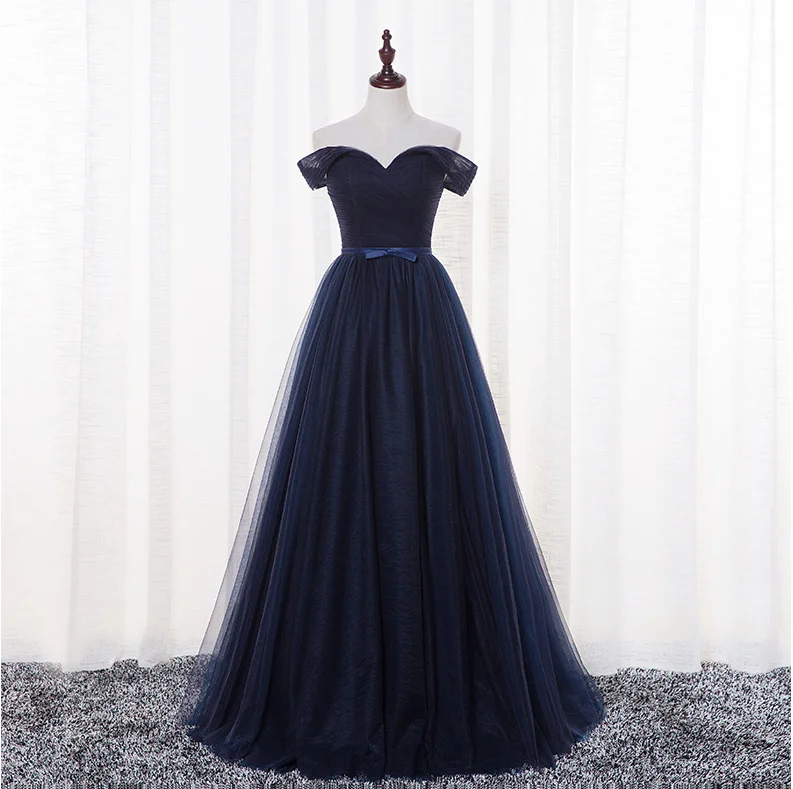 Party Dresses for New Year's EveNavy blue tulle long prom dress,evening dress,cheap prom dresses 7683 Party Dresses for New Year's EveNavy blue tulle long prom dress,evening dress,cheap prom dresses 7683