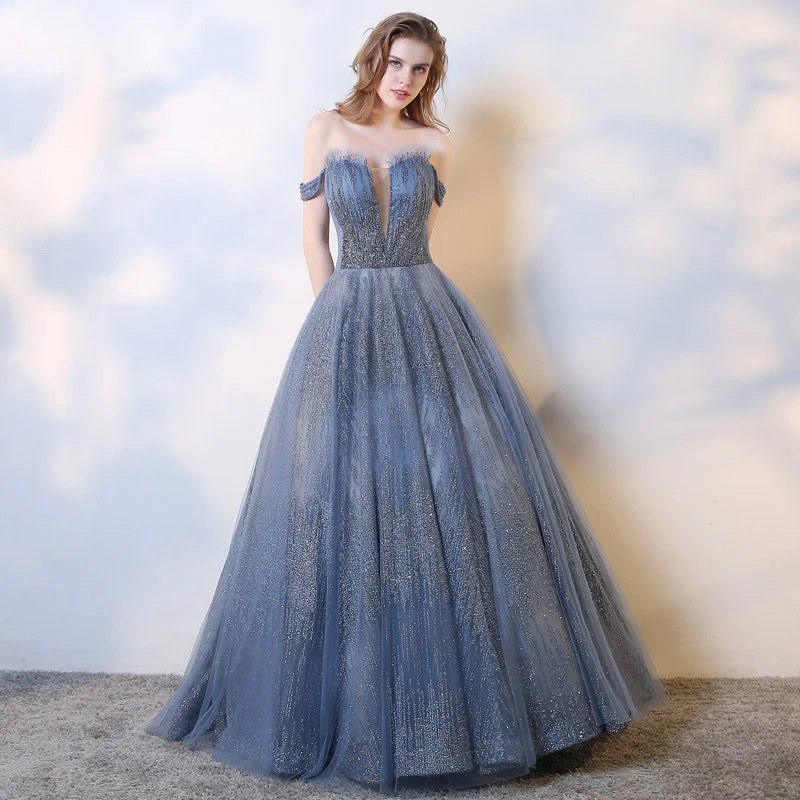 Party Dresses for Game ConventionsSparkling tulle sequins long prom dress, evening dress 8105 Party Dresses for Game ConventionsSparkling tulle sequins long prom dress, evening dress 8105