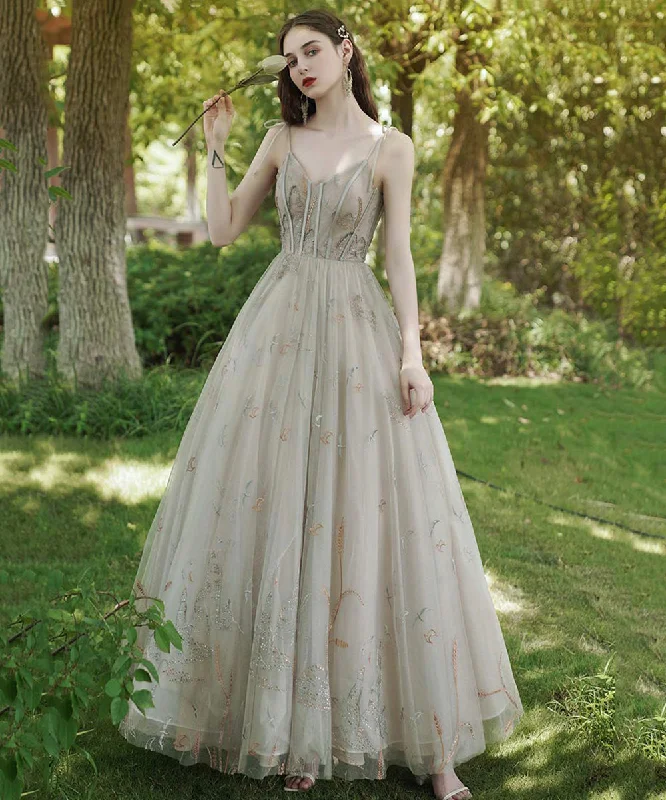 Party Dresses for Daily ChoresStylish tulle long prom dress evening dress  8514
