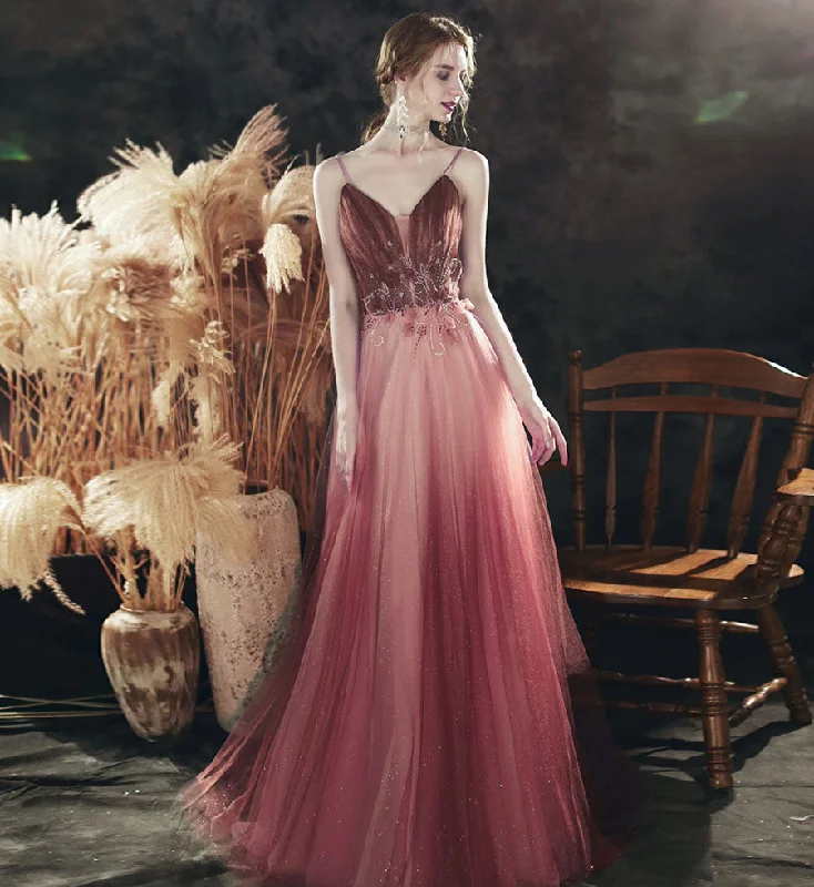 Party Dresses with Metallic AccentsStylish tulle long prom dress formal dress  8233