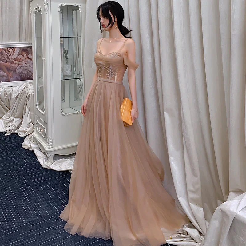 Party Dresses with AccessoriesStylish tulle long prom dress formal dress  8275