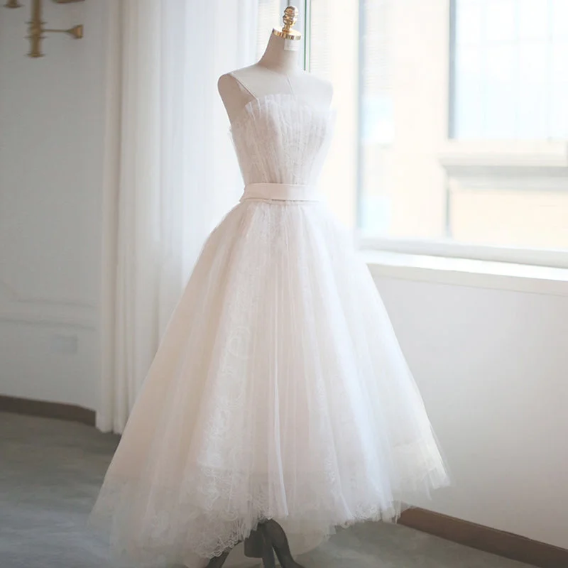Party Dresses for Family GatheringsWhite tulle lace short prom dress evening dress 8206 Party Dresses for Family GatheringsWhite tulle lace short prom dress evening dress 8206
