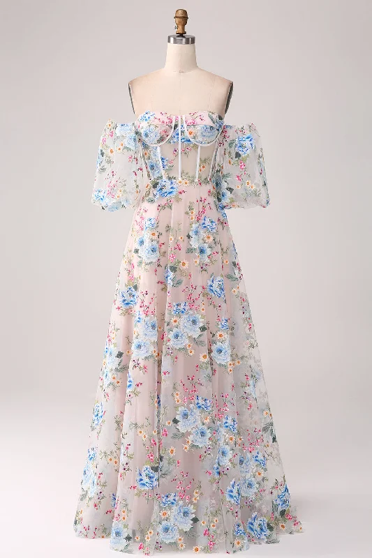 Party Dresses with AccessoriesA-ligne Fleur d’abricot hors de l’épaule Longue Corset Robe de Soirée Party Dresses with AccessoriesA-ligne Fleur d’abricot hors de l’épaule Longue Corset Robe de Soirée