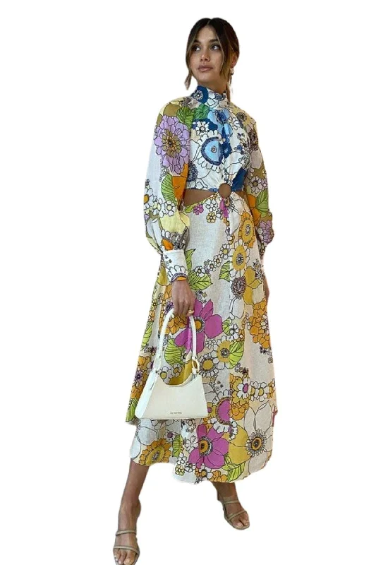 Party Dresses with Contrast TrimALEMAIS Farrah Cut Out Dress - RRP $565