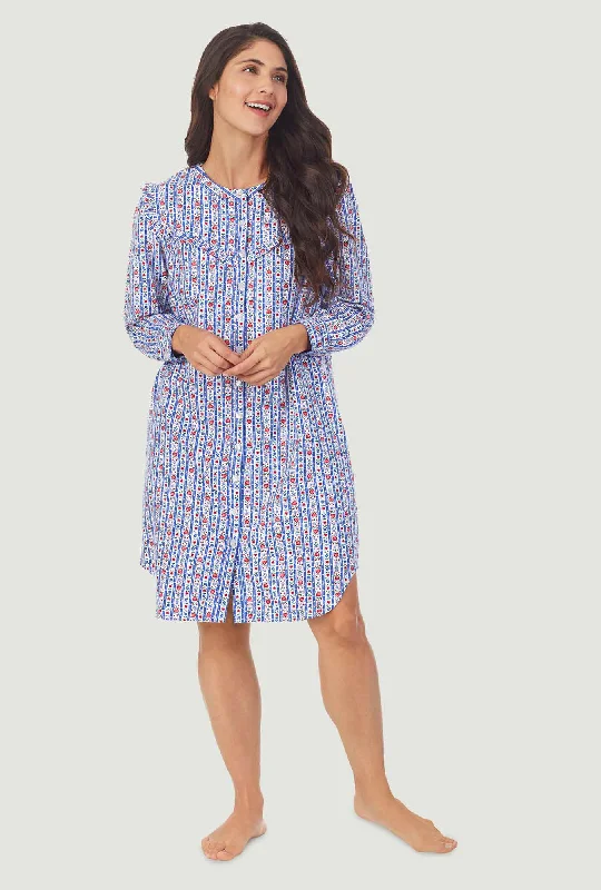 Party Dresses with Tie ClosureBlue Tyrolean Womens Nightshirt
