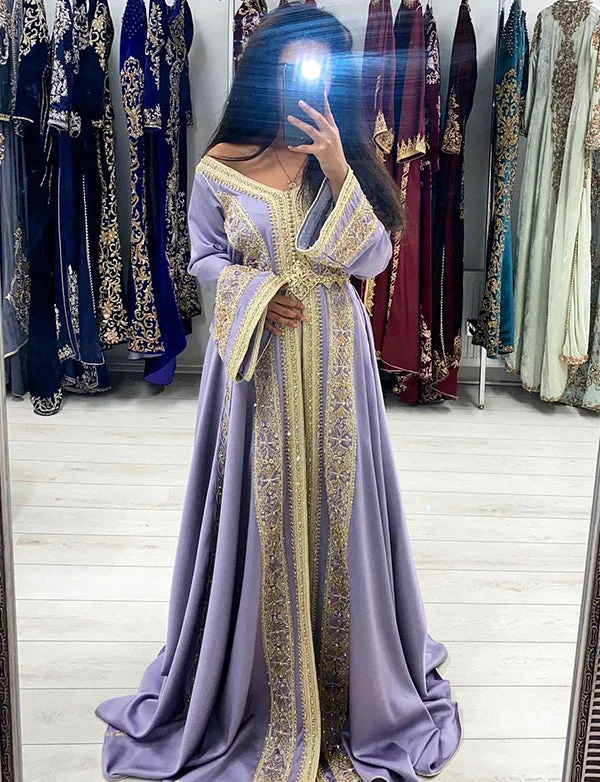 Party Dresses with RufflesCaftan D'un Soir Lilas