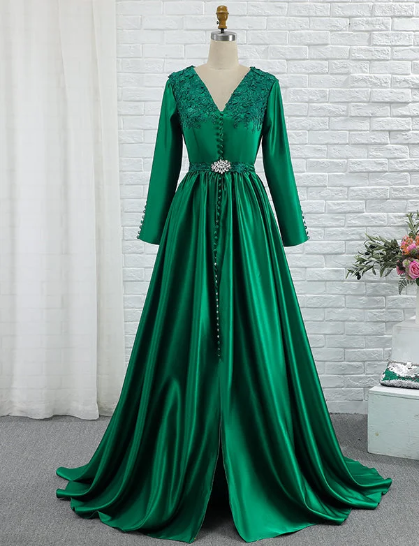 Party Dresses with Tassel DetailsCaftan Robe de Mariage Vert